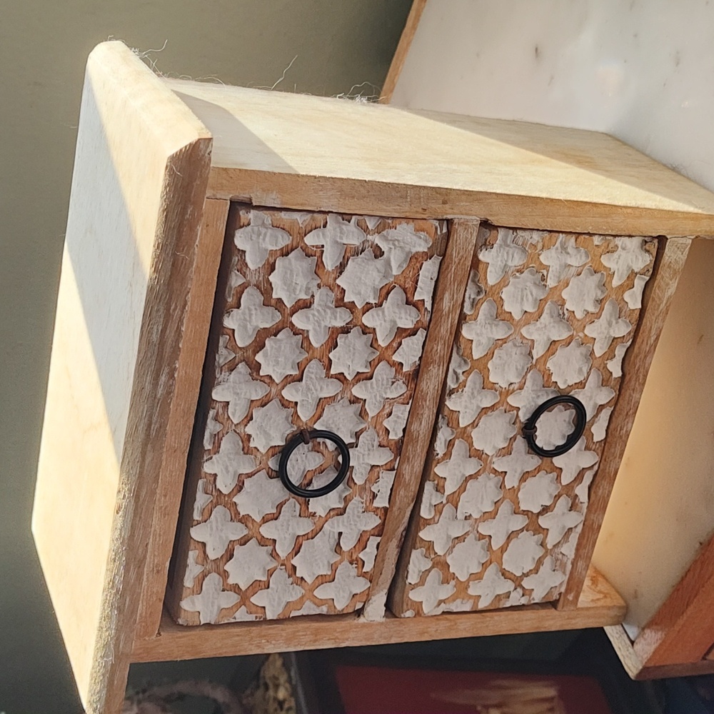 Wood Carved Storage Box